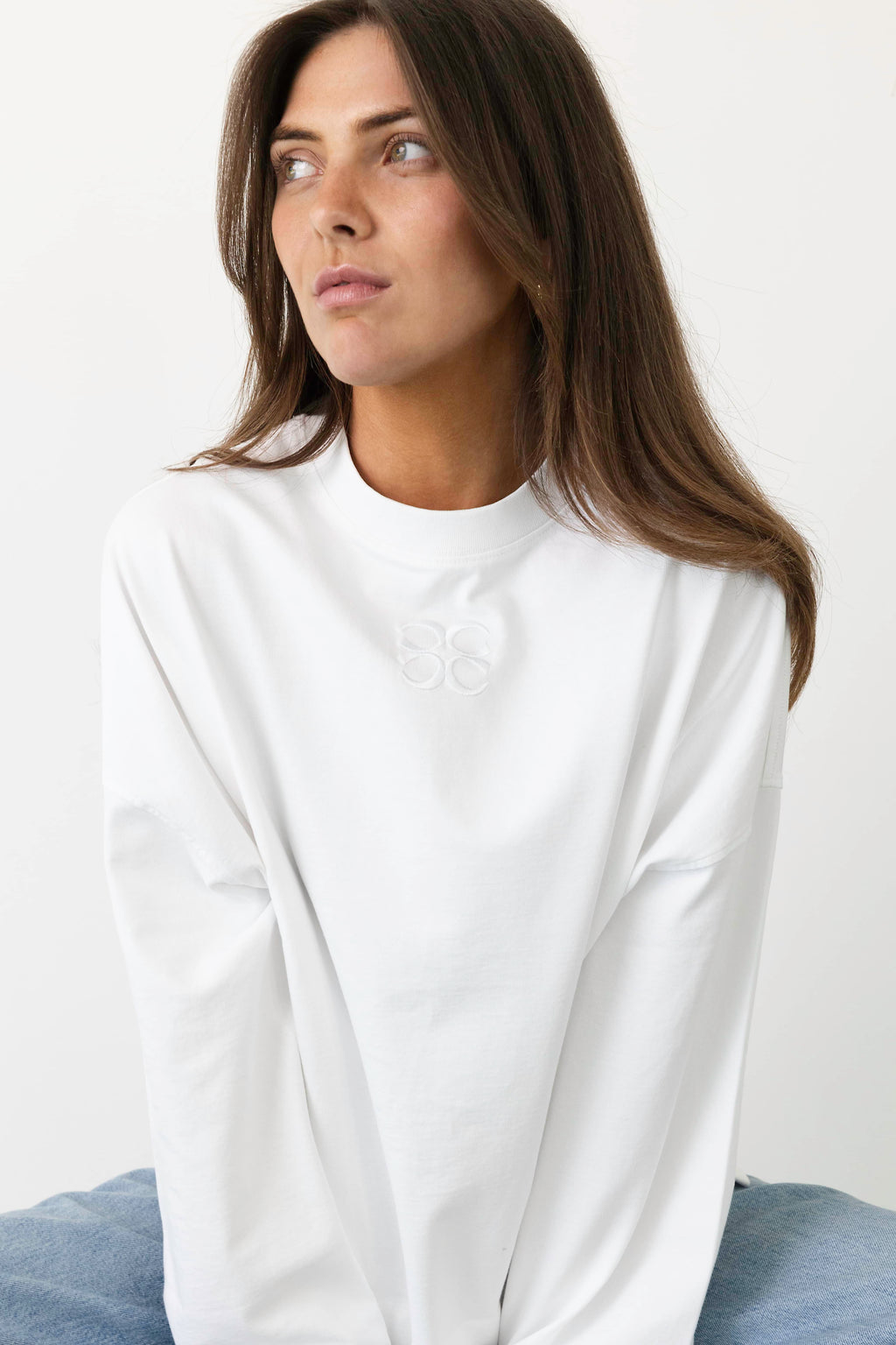 Coucou Mimosa tee long sleeves - White