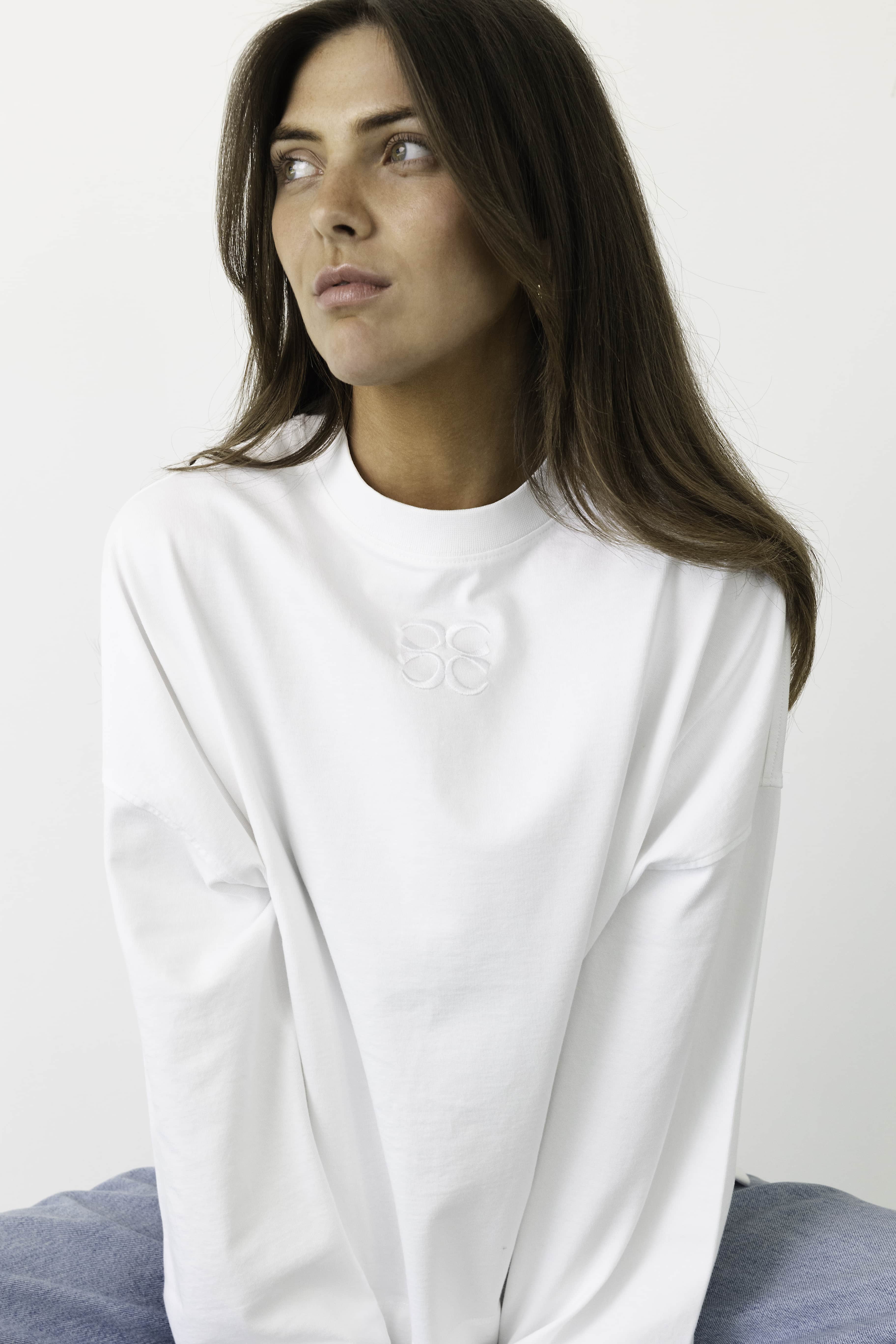Coucou Mimosa tee long sleeves - White