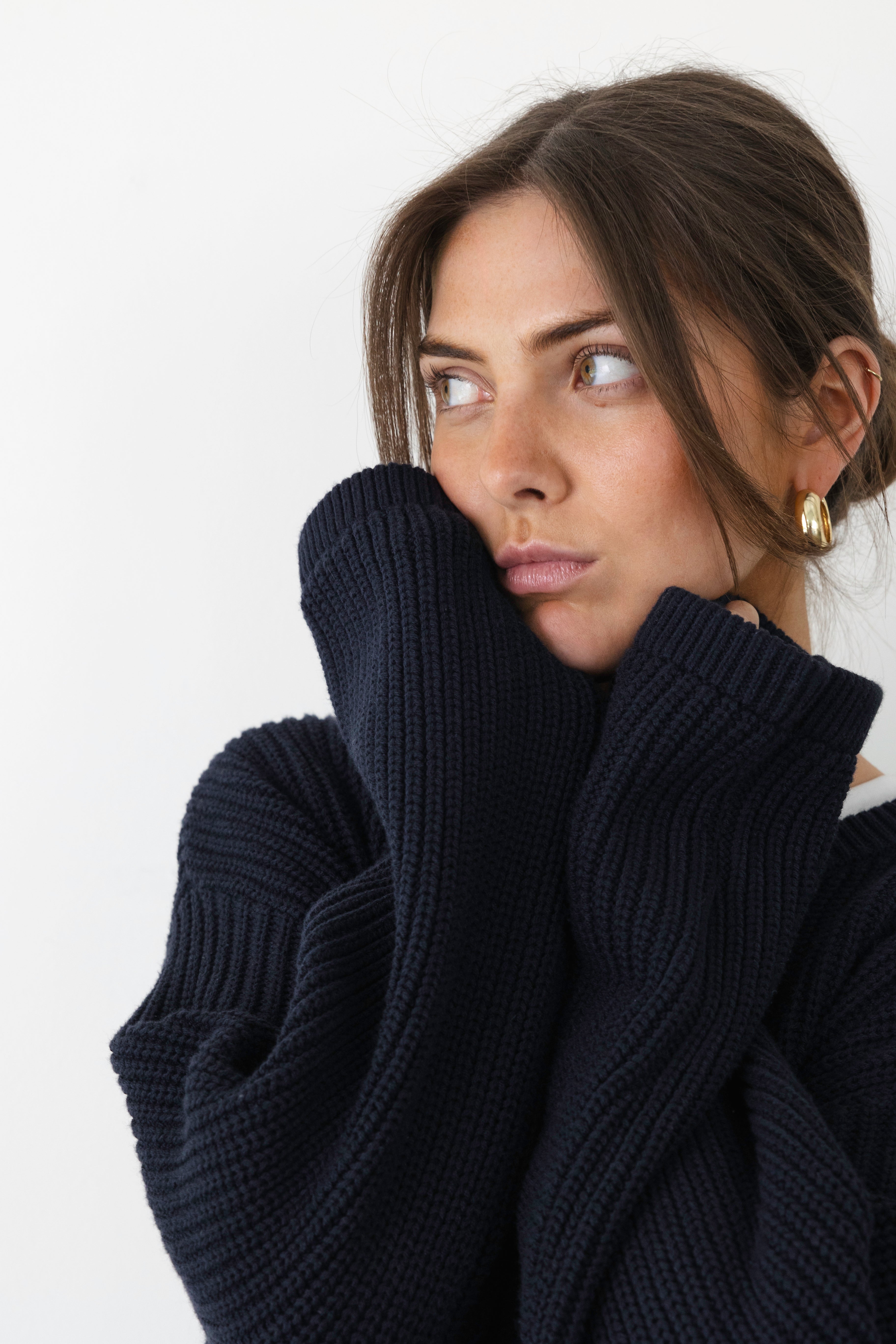 Bellini cardigan - Navy with ecru coucou letters
