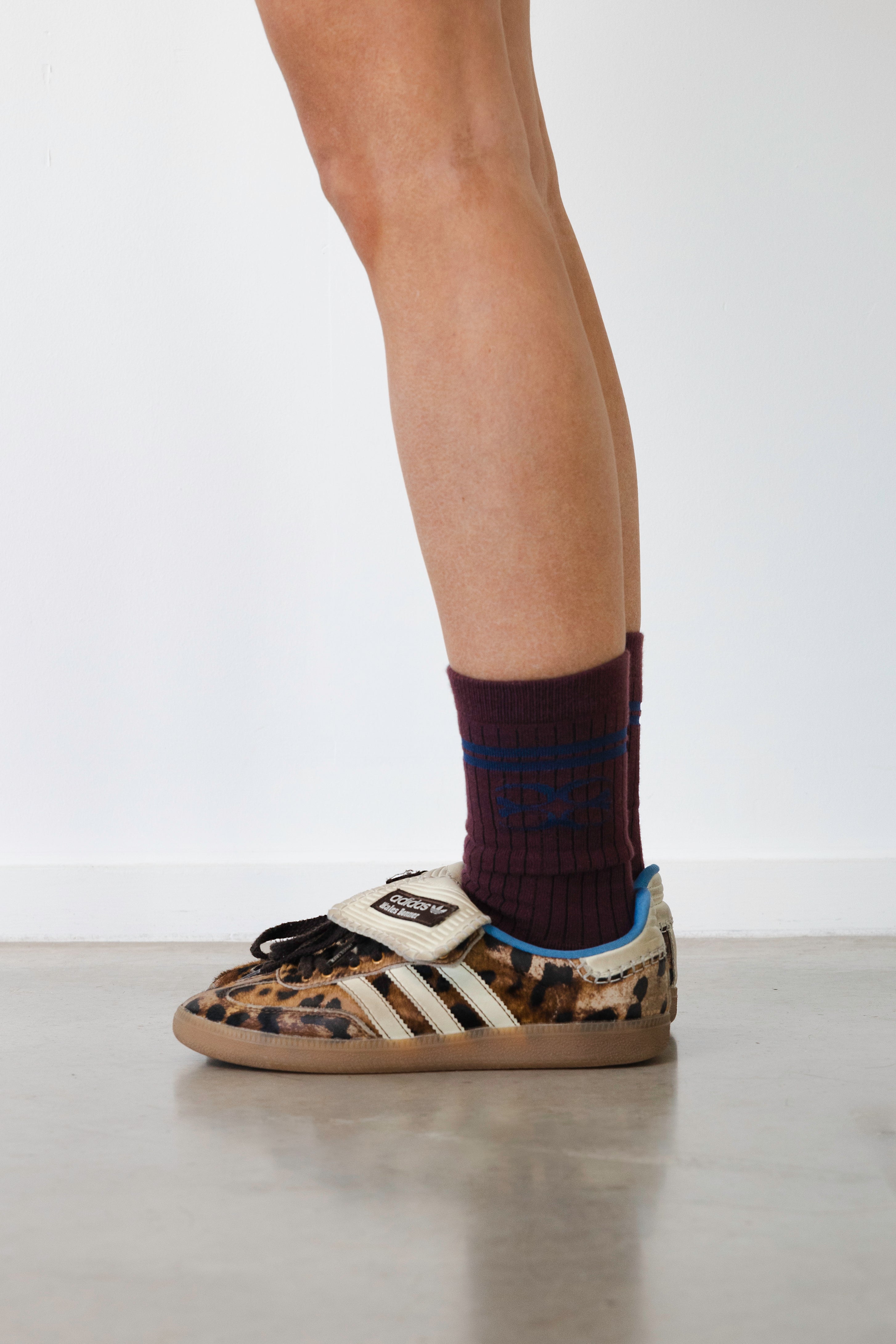 Coucou socks - Bordeaux with navy logo