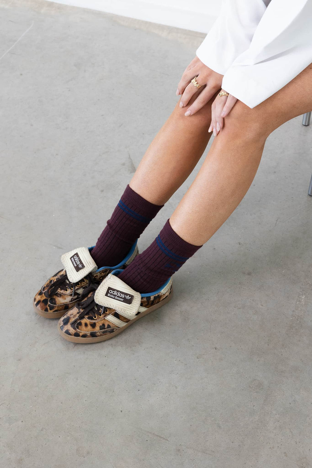 Coucou One size Coucou socks - Bordeaux with navy logo