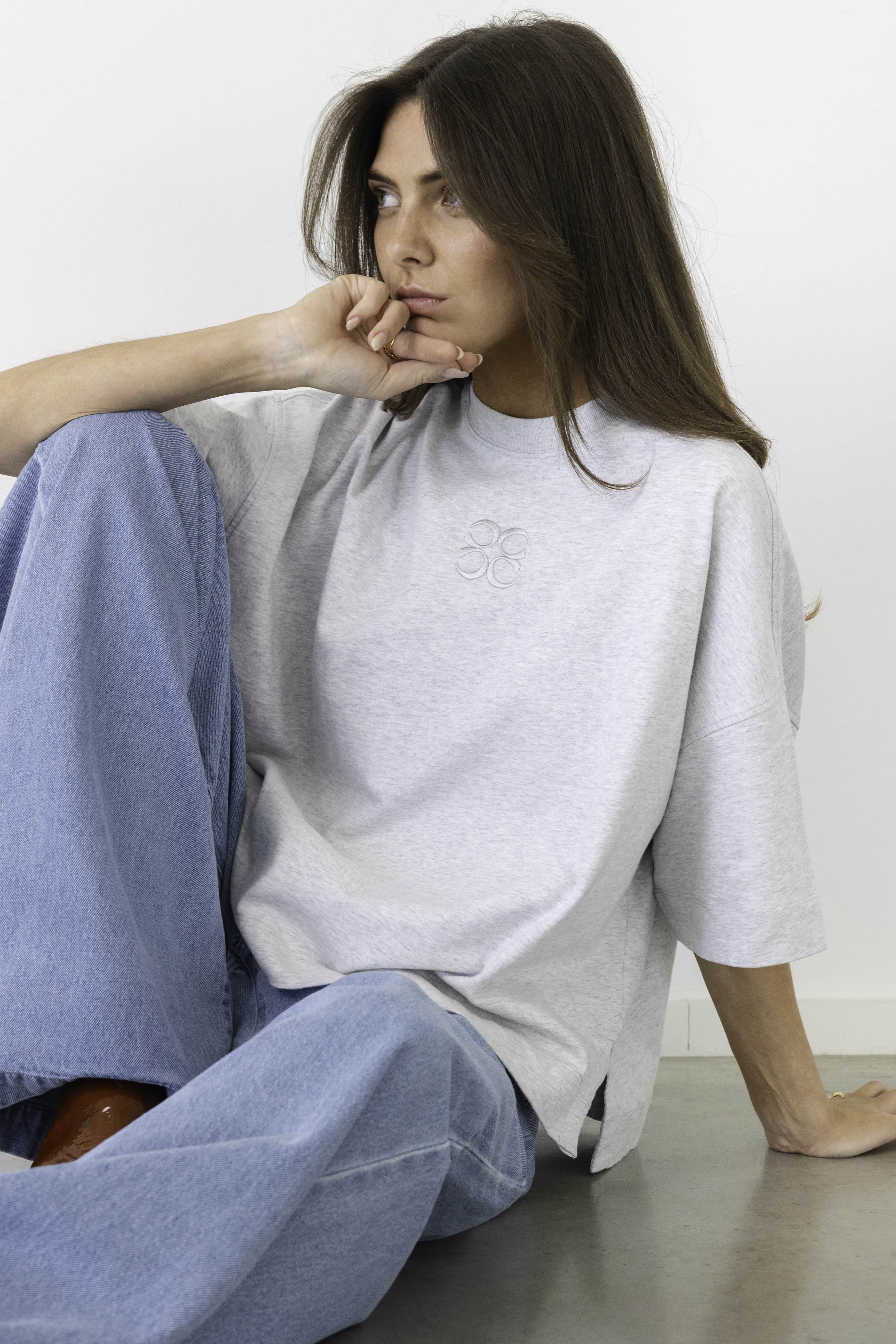 Coucou Mimosa tee short sleeves - Light grey