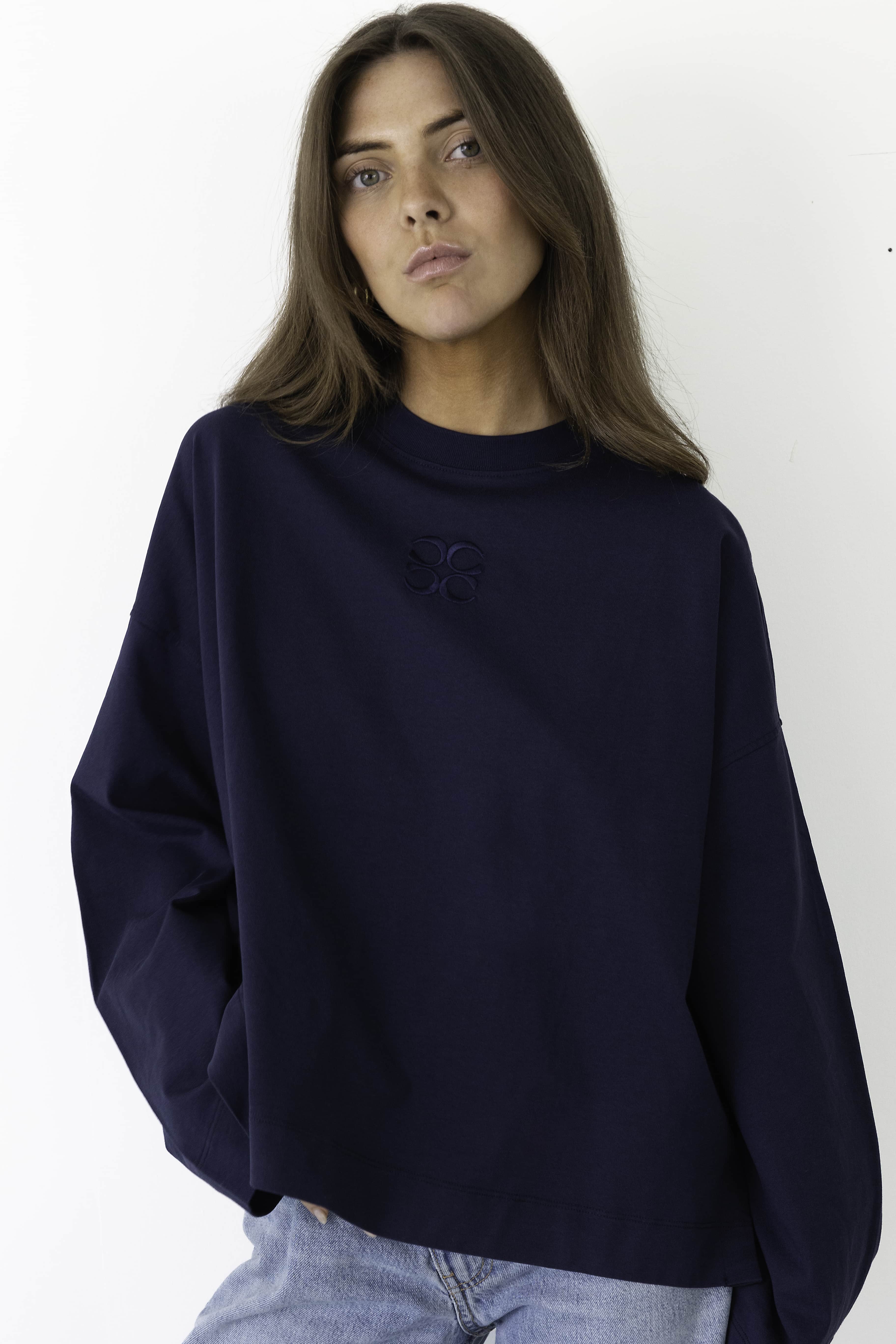 Coucou Mimosa tee long sleeves - Navy