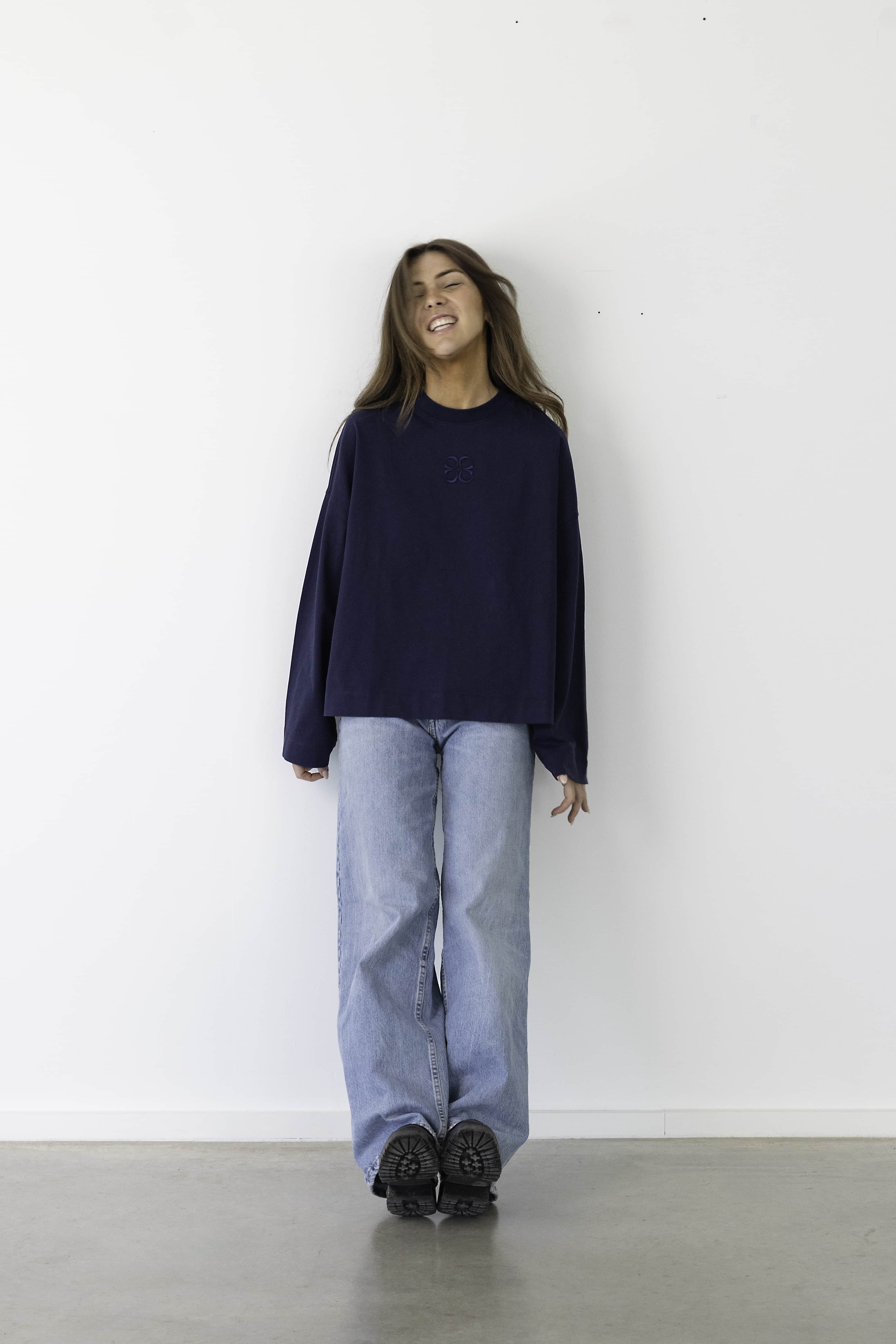 Coucou Mimosa tee long sleeves - Navy