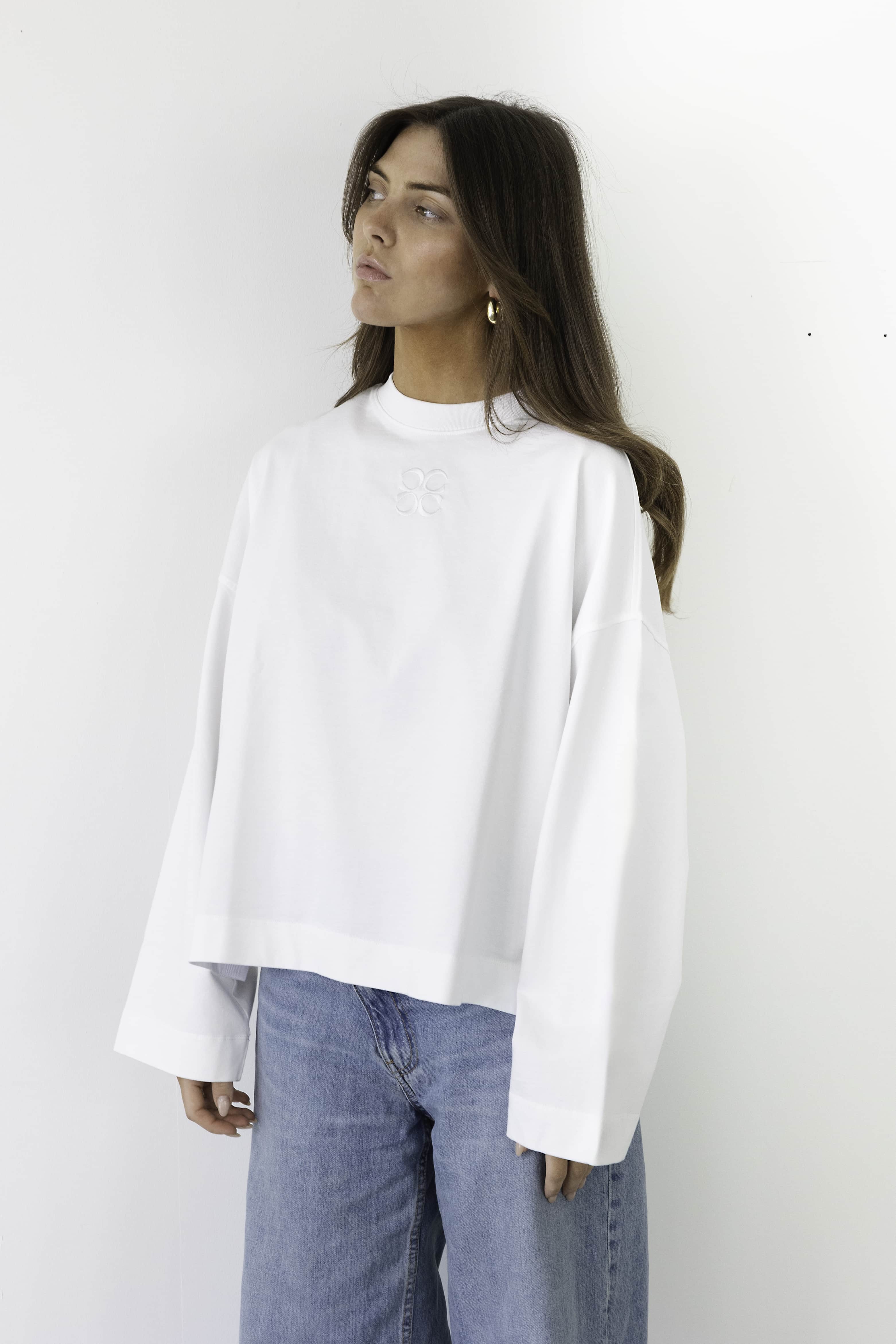 Coucou Mimosa tee long sleeves - White