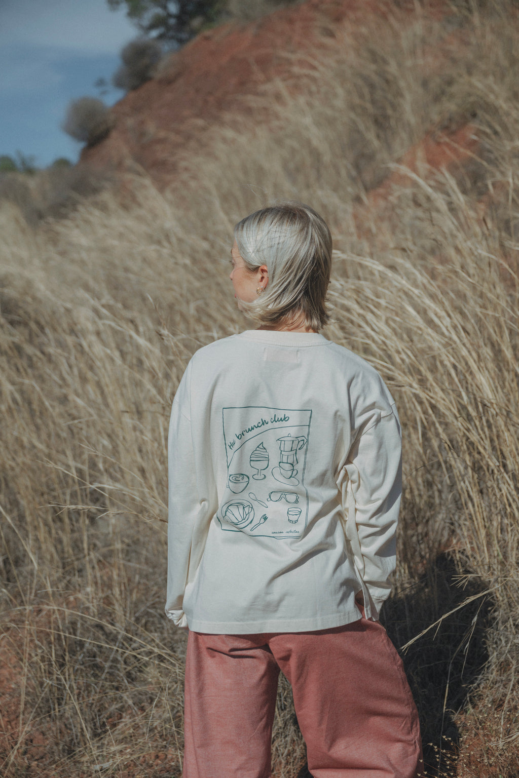 Breakfast tee - Ecru with breakfast print