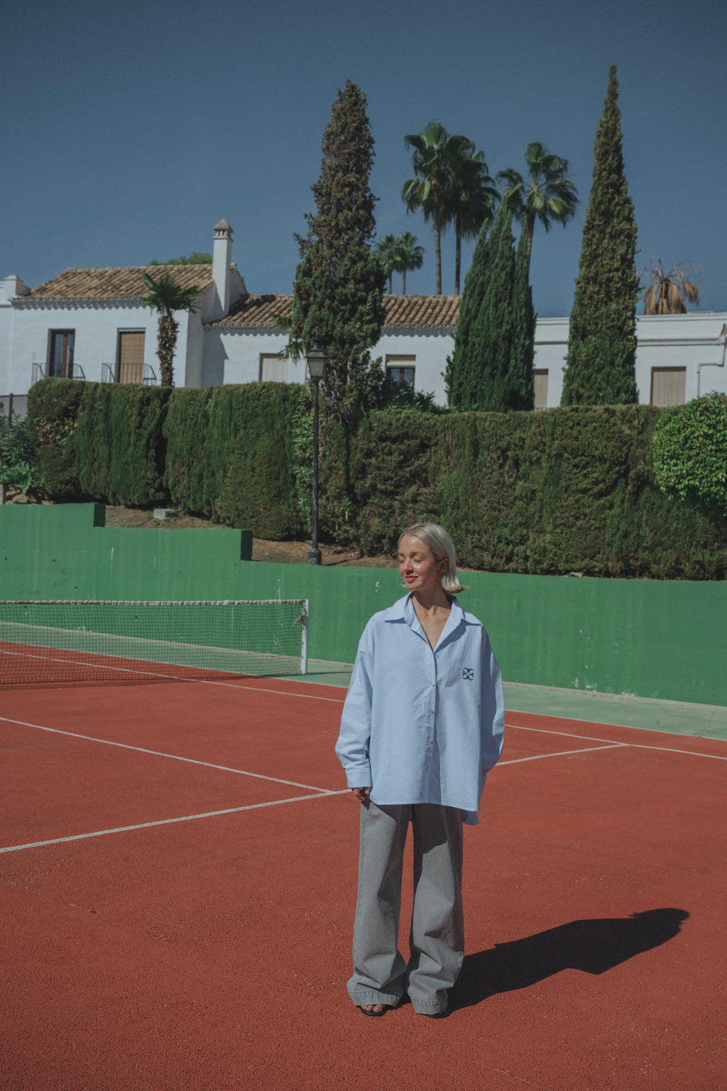 Moon blouse - Light blue with navy coucou logo