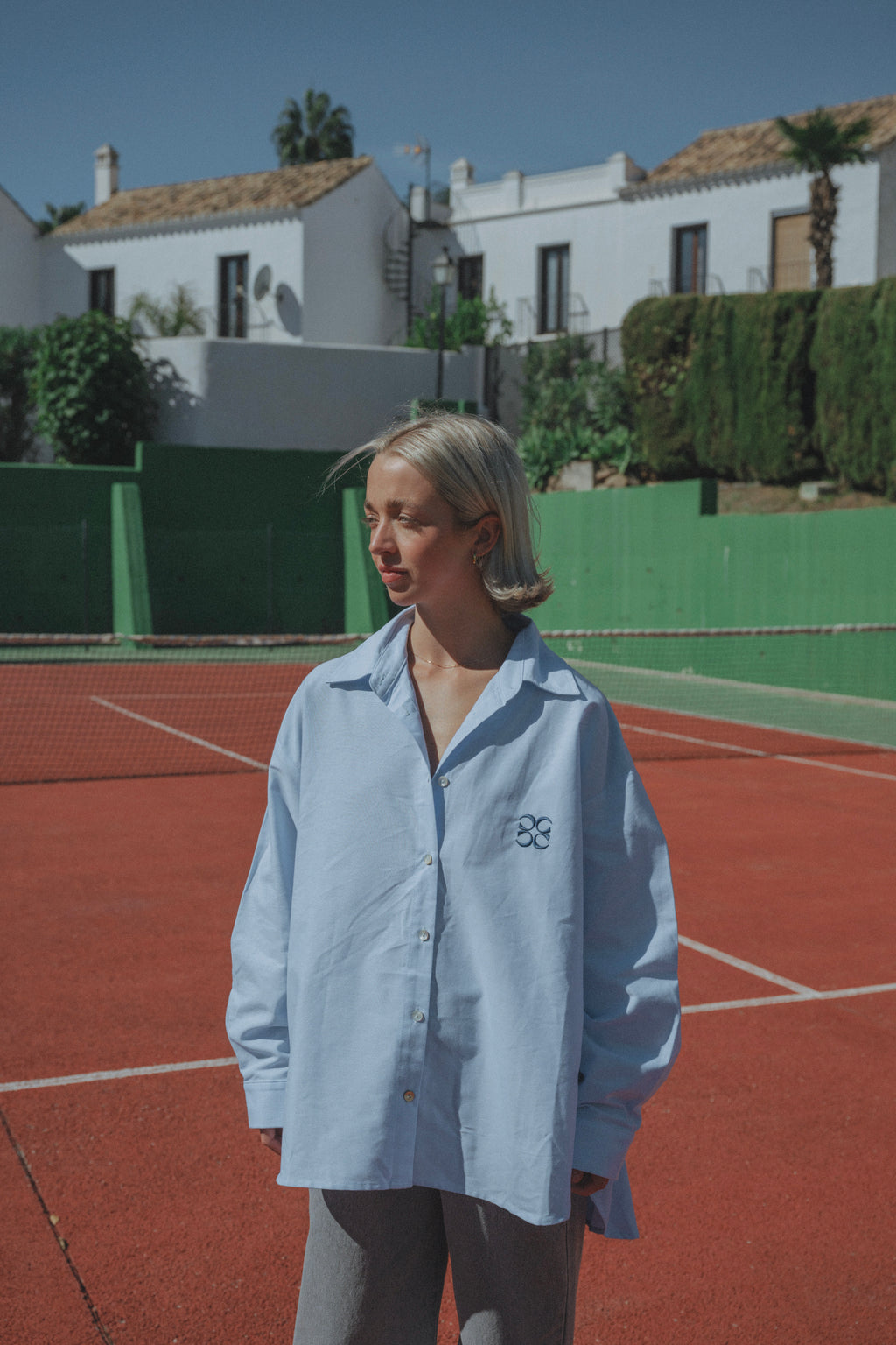 Moon blouse - Light blue with navy coucou logo
