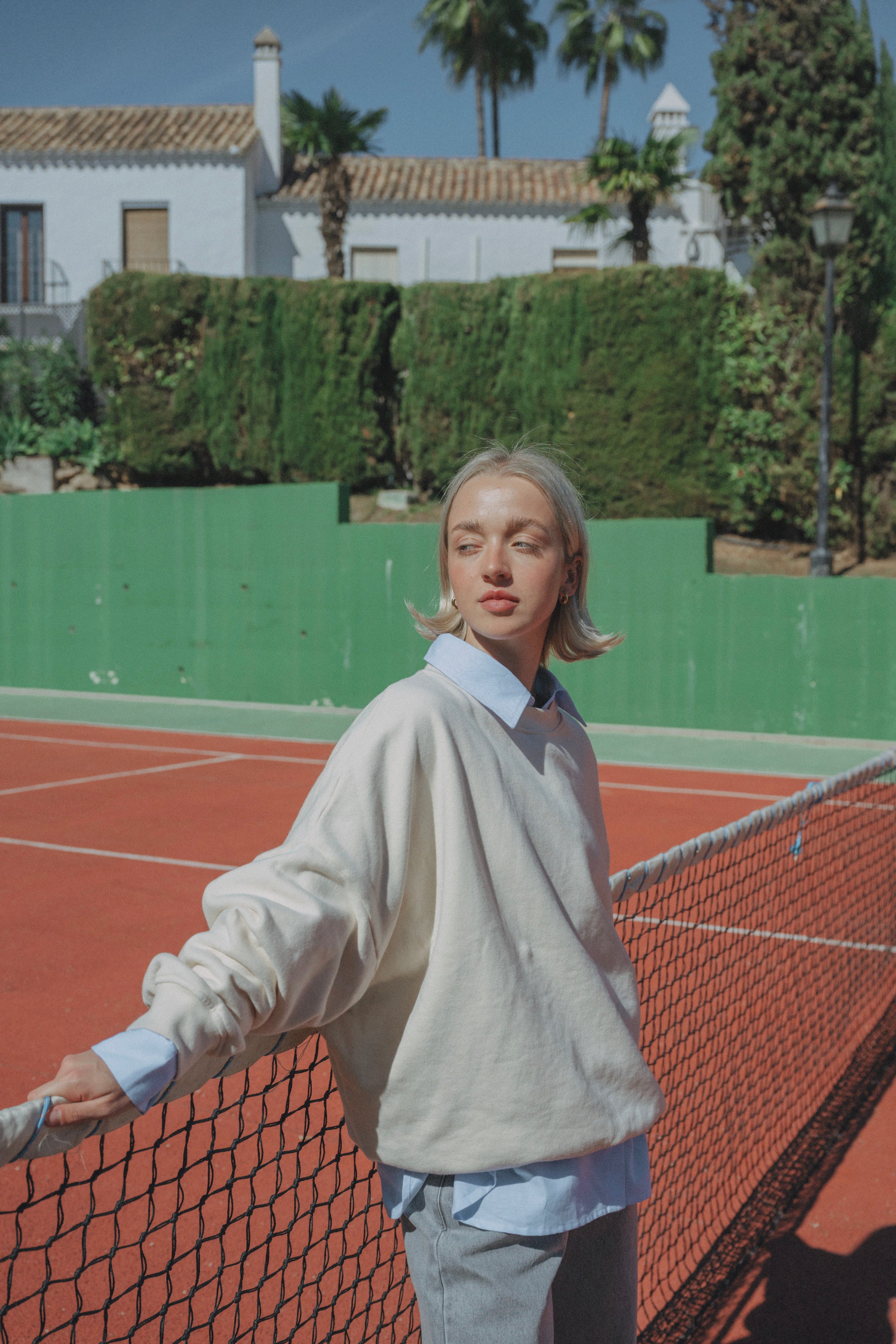 Joseph sweater - Ecru with ecru letters