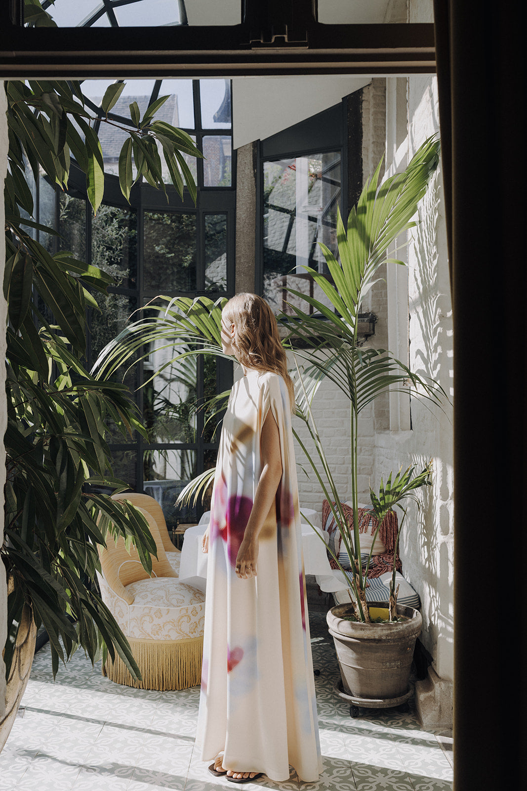 Cosmopolitan dress - Yellow digital print