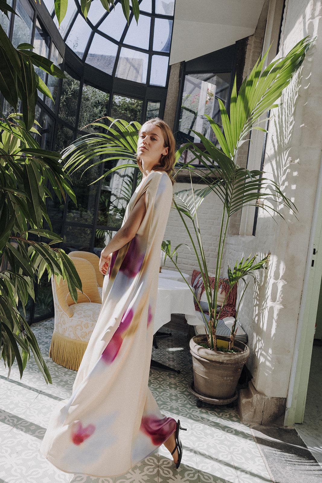 Cosmopolitan dress - Yellow digital print