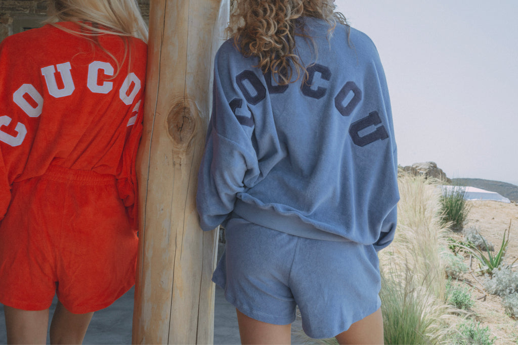 Joseph sweater terry fabric - Purple with navy letters