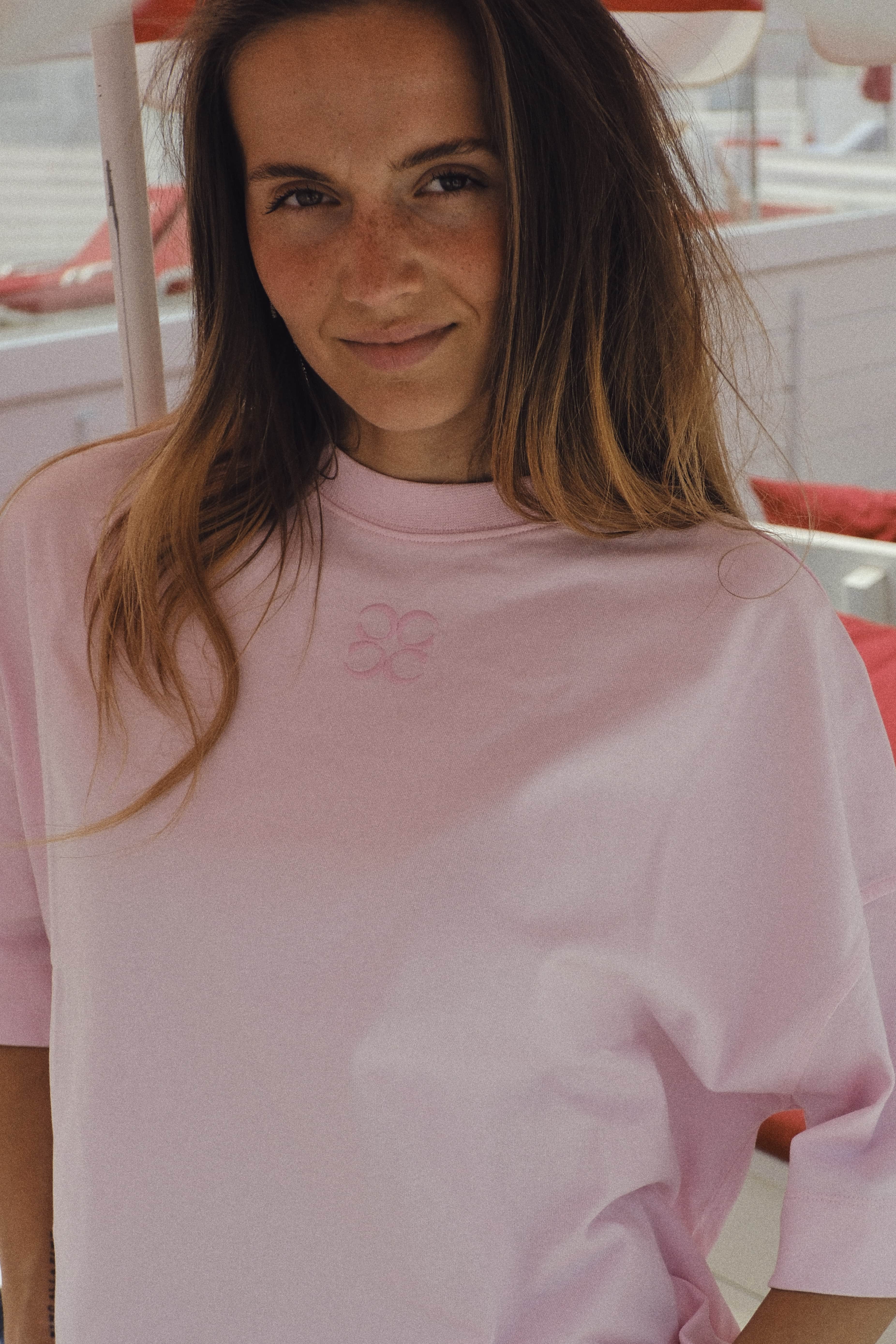 Coucou Mimosa tee short sleeves - Baby pink