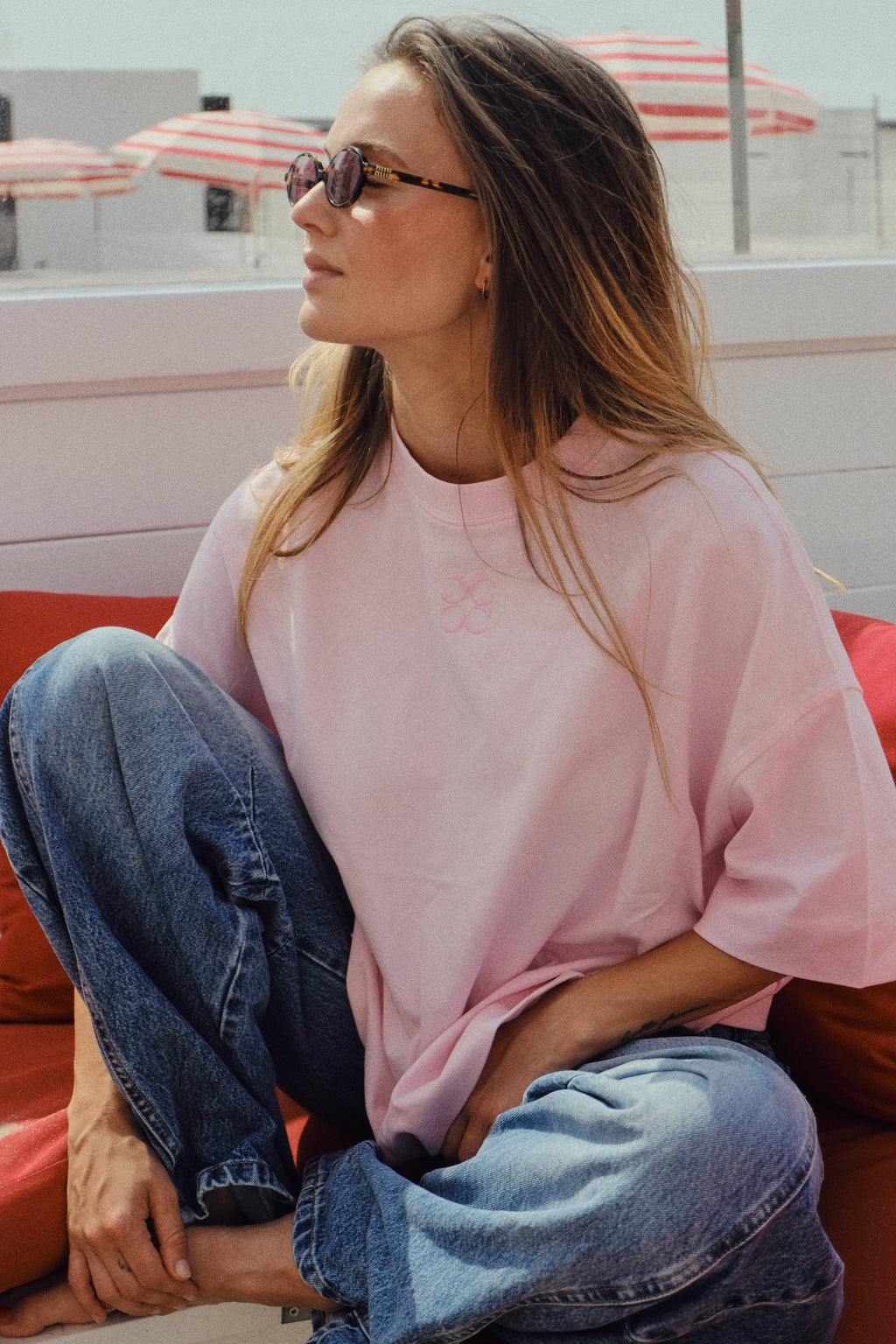 Coucou Mimosa tee short sleeves - Baby pink