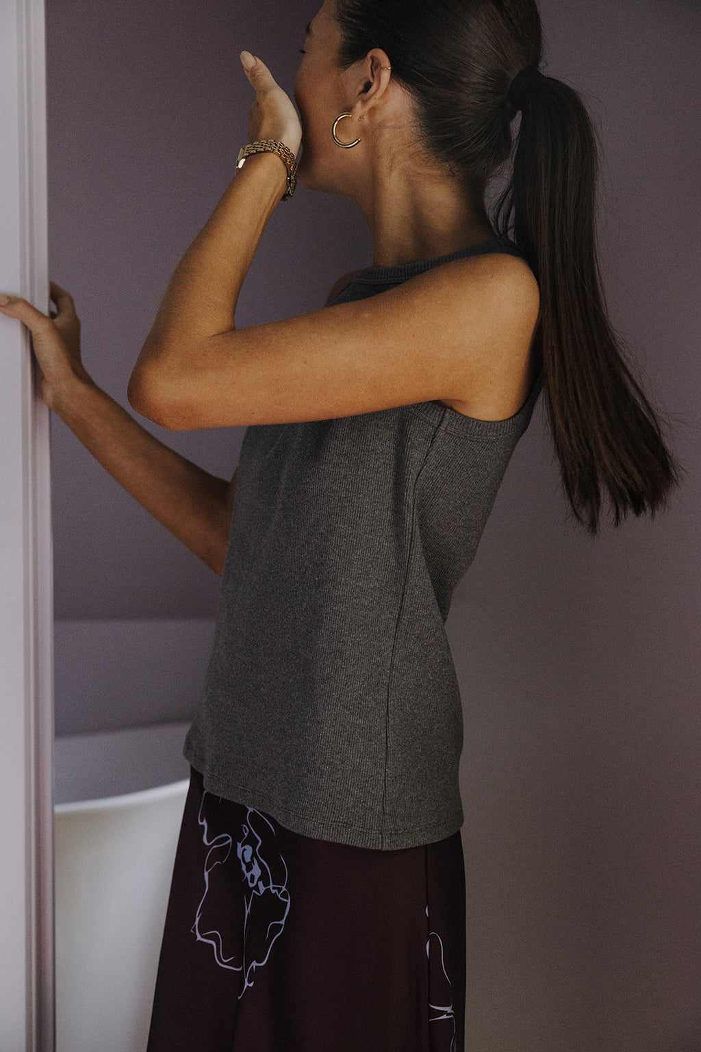 Bali tank top - Dark grey with logo