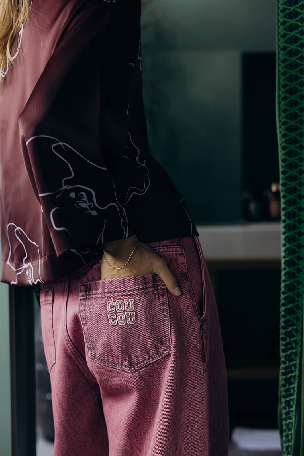 Coucou Marie jeans - Pink denim