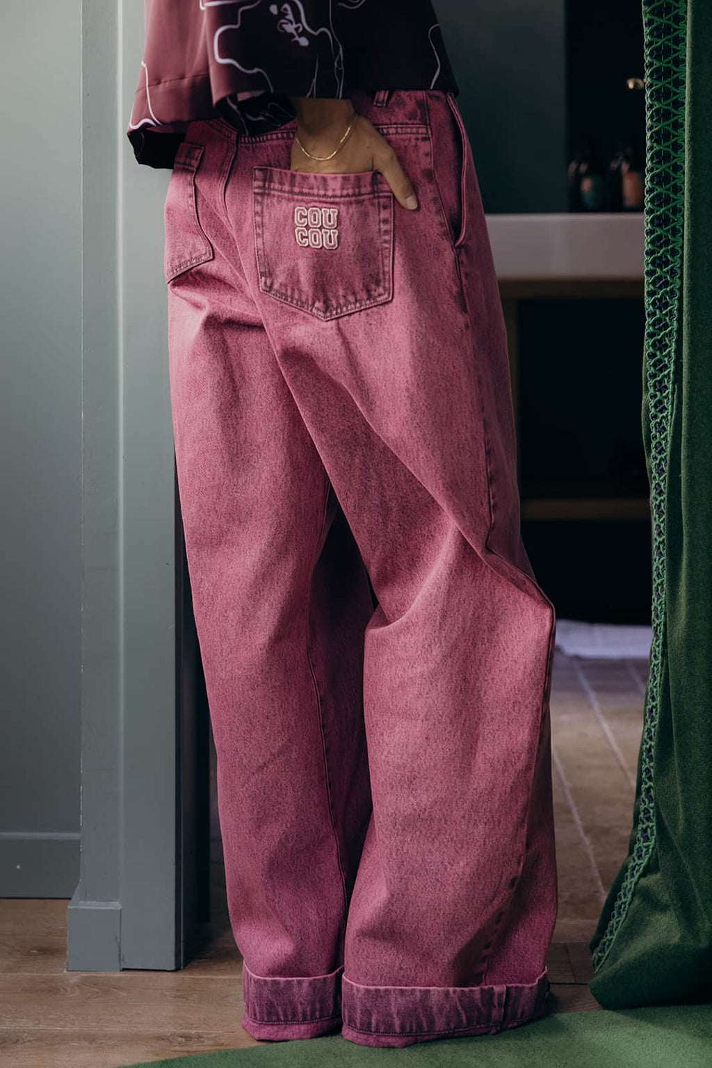 Coucou Marie jeans - Pink denim