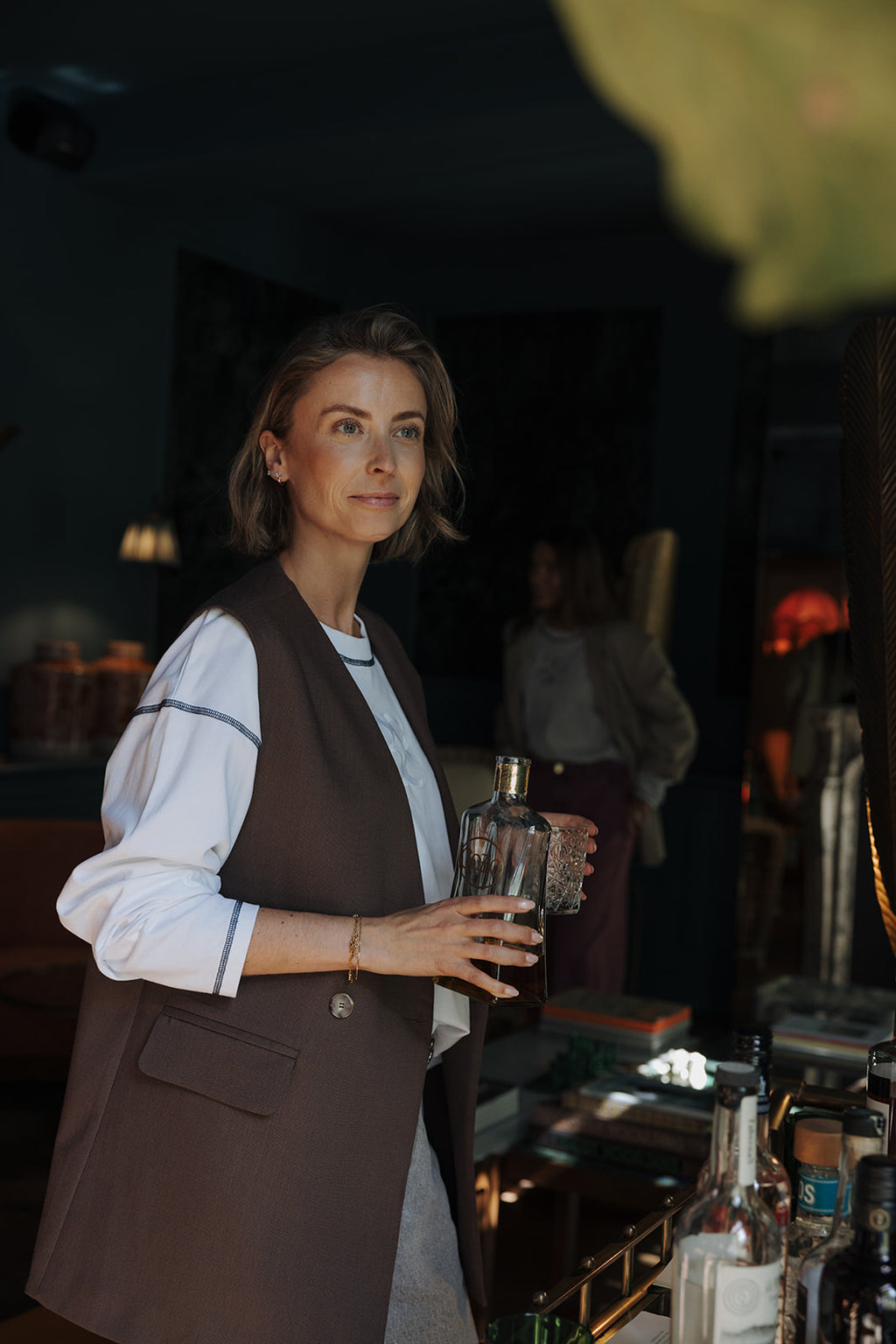 Aperol sleeveless vest - Brown