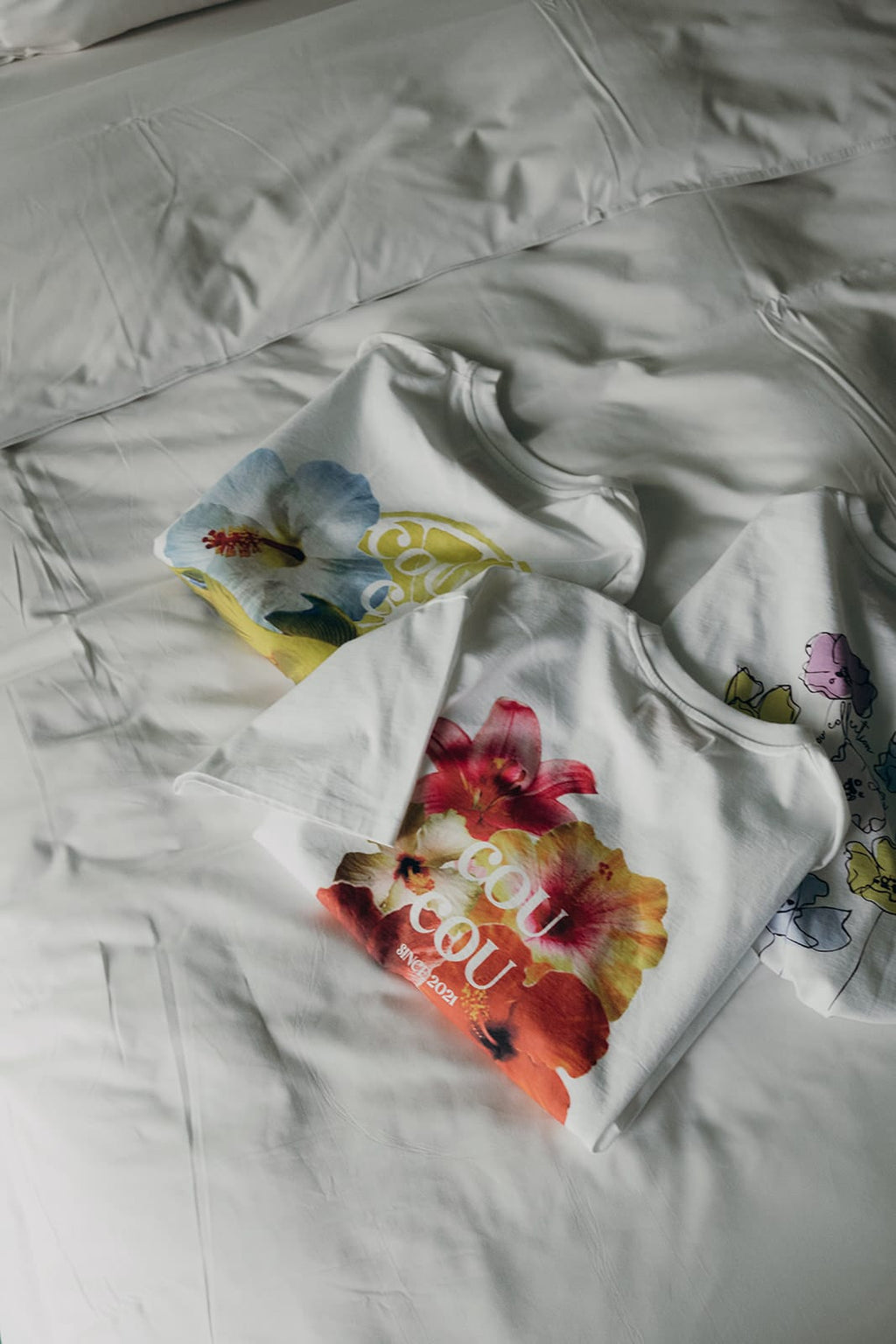 Coucou Flore tee - Pastel flowers print