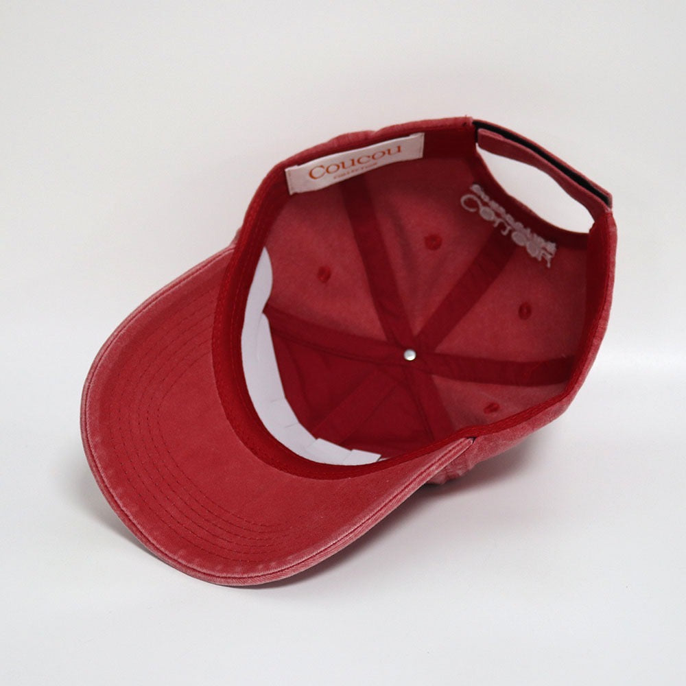 Coucou cap - Red with ecru logo