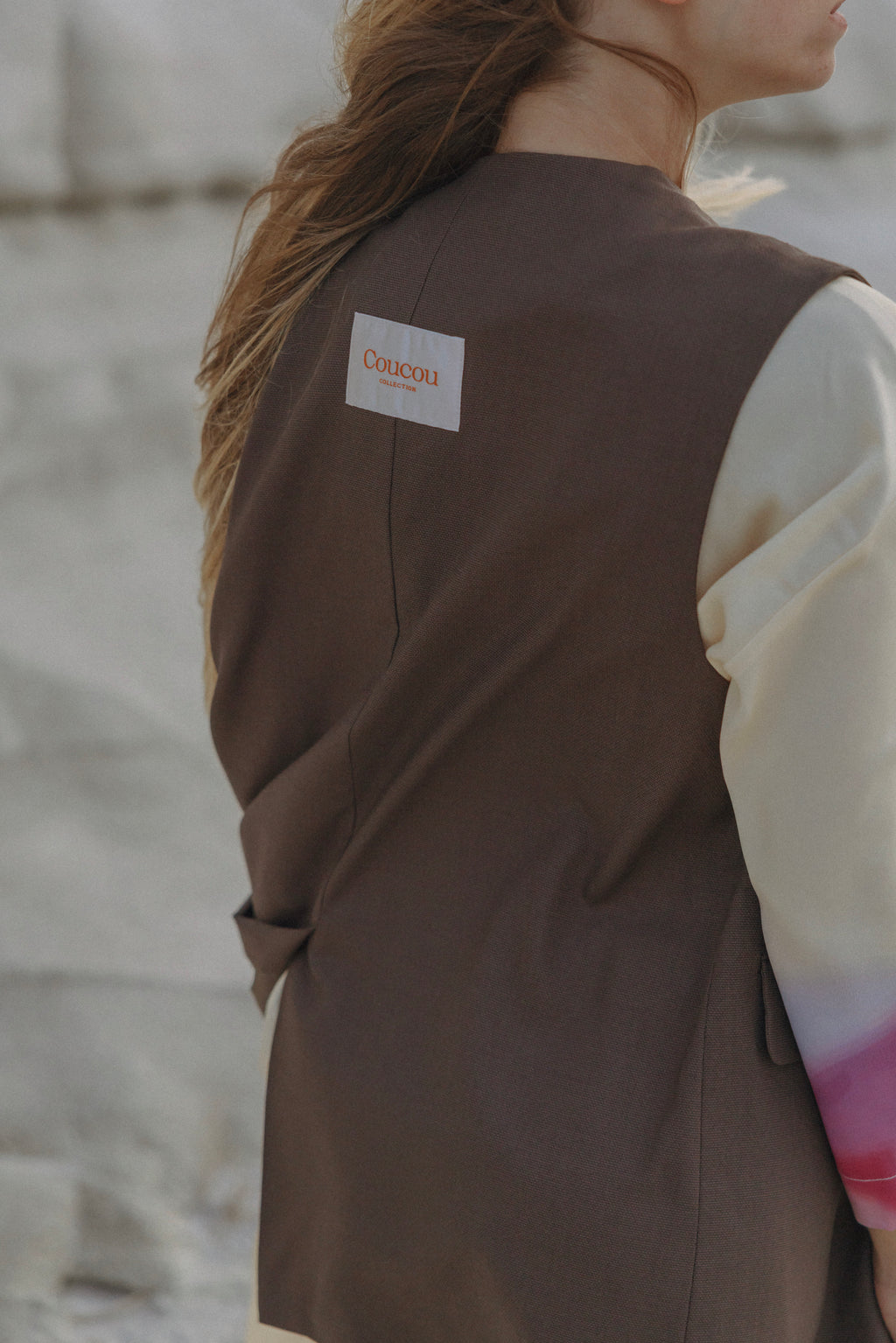 Aperol sleeveless vest - Brown