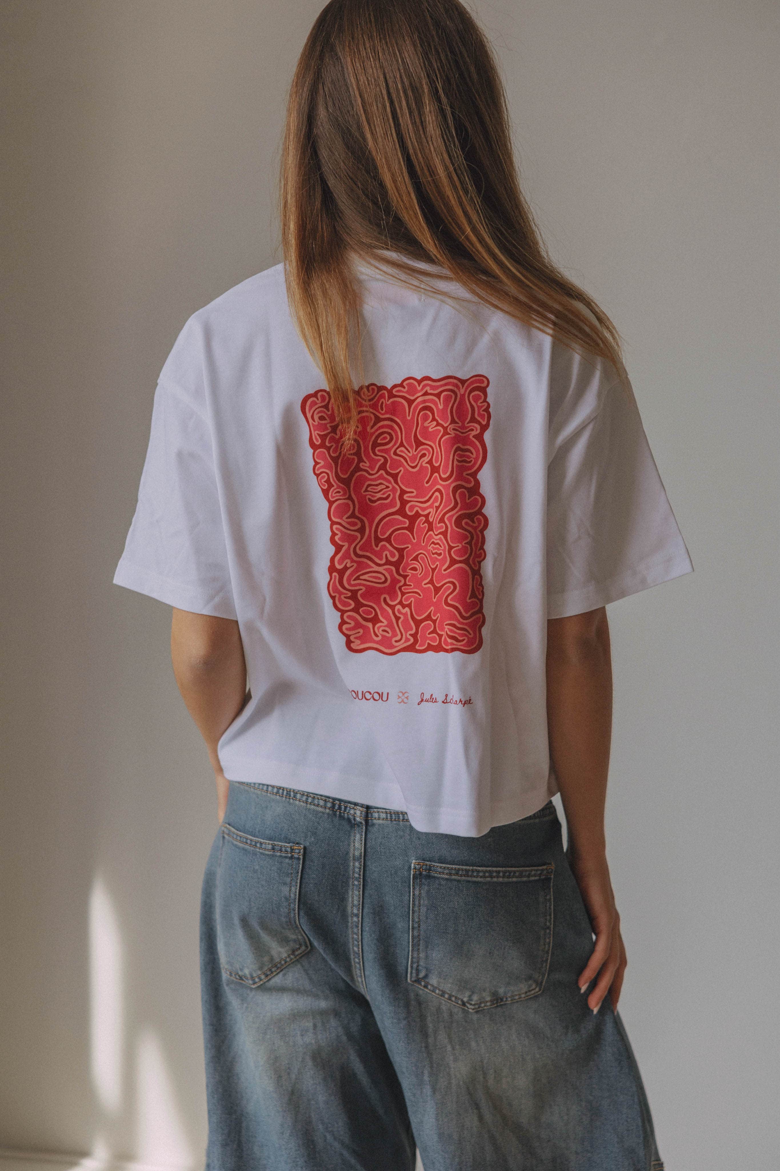 Coucou Jules X Coucou Flore tee - White